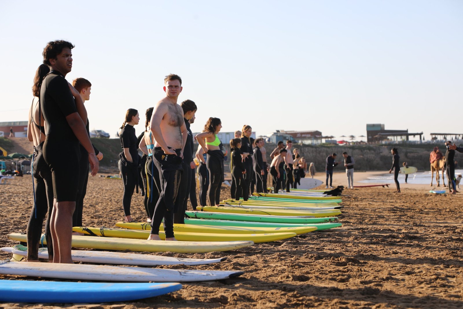 worm up befoure surf lesson