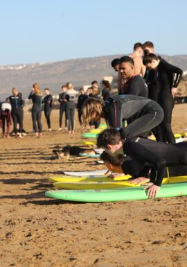 surf lessons for a lot of persons in taghazout beach